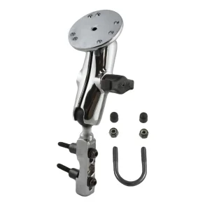 RAM Mounts Krom Motorcykel Bremse-/Koblingsreservoir beslag med Rund Plade & Mellem arm