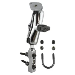 RAM Mounts Krom Motorcykel Bremse-/Koblingsreservoir beslag med Diamantplade &amp; Krom Mellem arm