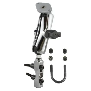 RAM Mounts Krom Motorcykel Bremse-/Koblingsreservoir beslag med Diamantplade & Krom Mellem arm