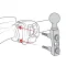RAM Mounts Krom Motorcykel Bremse-/Koblingsreservoir beslag med Diamantplade & Krom Mellem arm