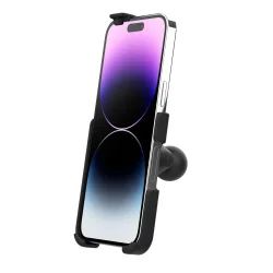 RAM Mounts Form-Fit Holder til Apple iPhone 13 &amp; 14 Pro Max, 14, 15 &amp; 16 Plus med B-Kugle