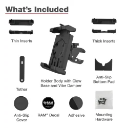 RAM Mounts Quick-Grip Pro XL MagSafe Kompatibel Mobil Holder med Vibrations Dmper &amp; Tough-Claw