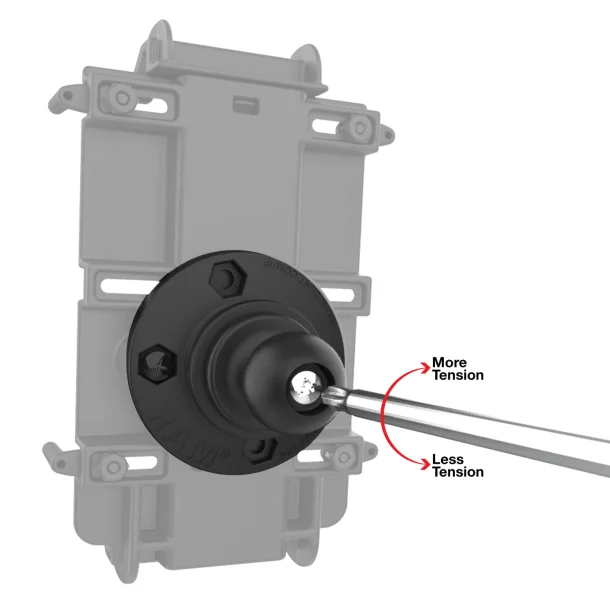 RAM Mounts rot�rbar kugleadapter til telefon- og h�ndholdte holdere � B-st�rrelse