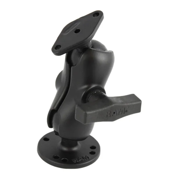RAM Mounts St i C-strrelse med en Diamantplade Base, Rund Base Samt en Kort Arm