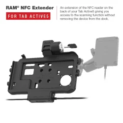 RAM Mounts USB-C Low-Profile Dock til Samsung Tab Active3 &amp; 5 med USB-A &amp; RJ45 Data