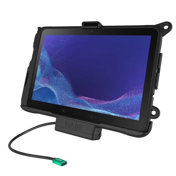 RAM Mounts EZ-Roll'r Tabletholder m. USB-C til Samsung Galaxy Tab Active Pro & Tab Active4 Pro