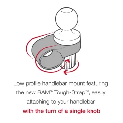 RAM Mounts Tough-Strap B-kugle base til styret