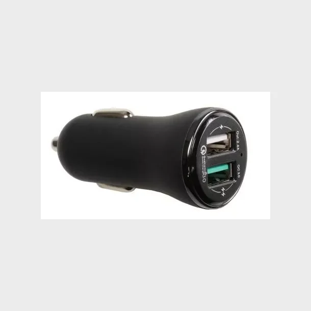 Brodit - USB-A Cigarstiks lader med Quick charge
