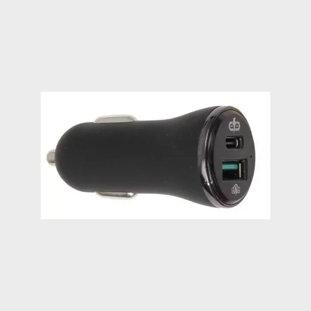 Brodit - USB-A & USB-C Cigarstiks lader med Quick charge