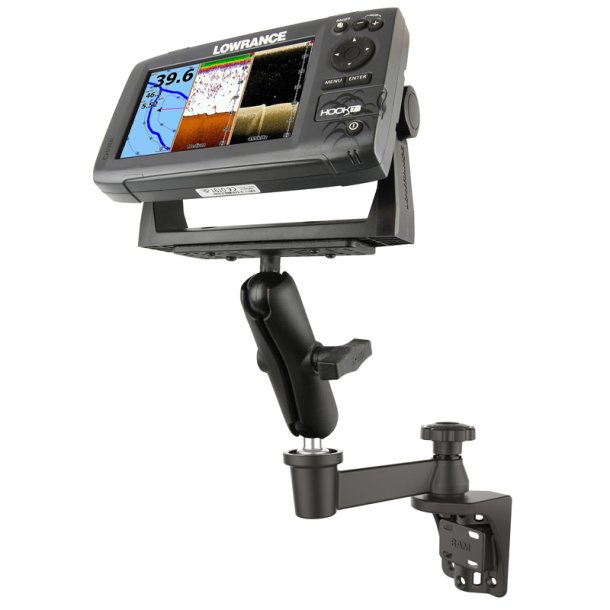 RAM Mounts Vertikal Sving Arm med mellem arm og Marine GPS Holder