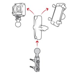 RAM Mounts Chrome Motorcykel Bremse/Kobling Reservoir base med B-kugle