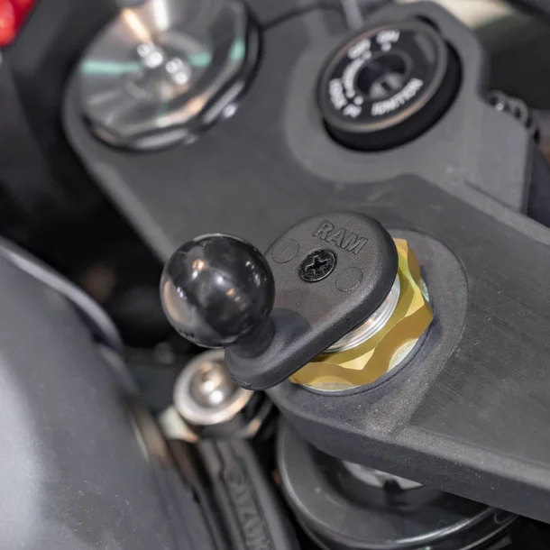 RAM Mounts kilebase med B-kugle til motorcykel kronr�r � 12�32 mm hulsdiameter