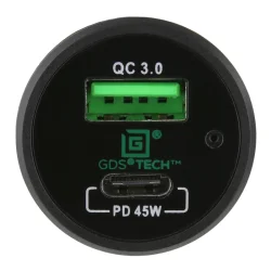 RAM Mounts GDS 2-Port USB-A+C Lader til Cigar-stik med Quick Charge 3.0