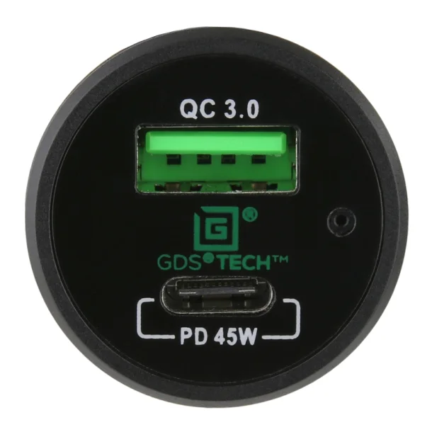 RAM Mounts GDS 2-Port USB-A+C Lader til Cigar-stik med Quick Charge 3.0