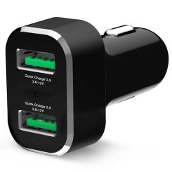 RAM Mounts GDS 2-Port USB-A Lader til Cigar-stik med Quick Charge 3.0