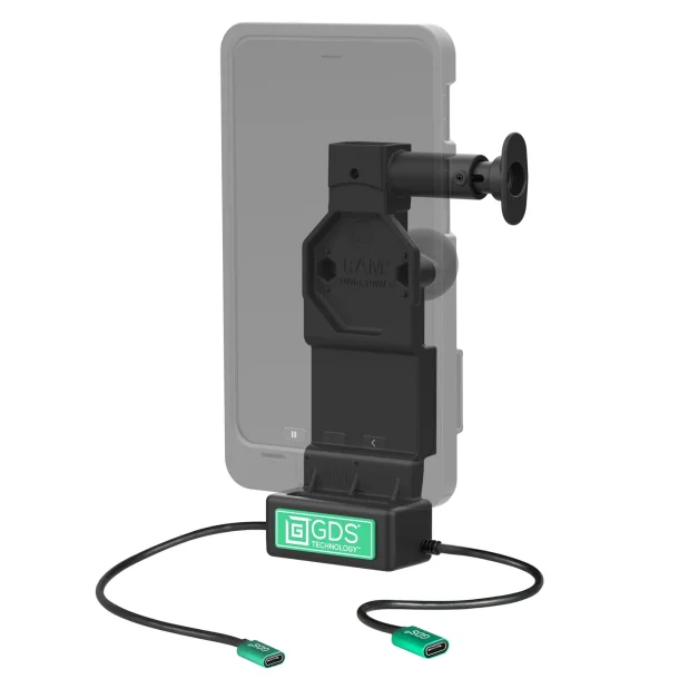 RAM Mounts GDS Uni-Conn Dock + Single USB-C with Release Button