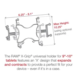 RAM Mounts X-Grip Holder til 9" - 11" tablets 
