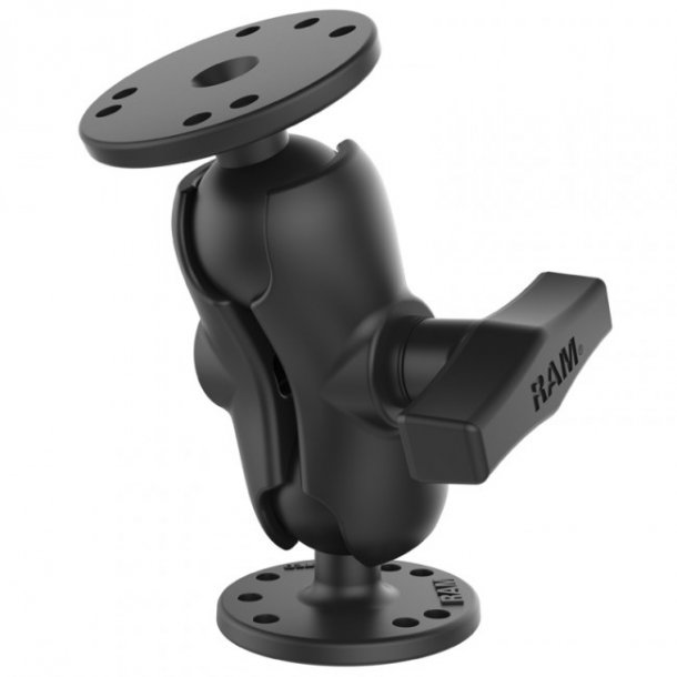 RAM Mounts C-st�rrelse kort arm med 2 runde baser