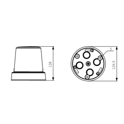 911 Signal SPOT LED GUL - Plan Montering